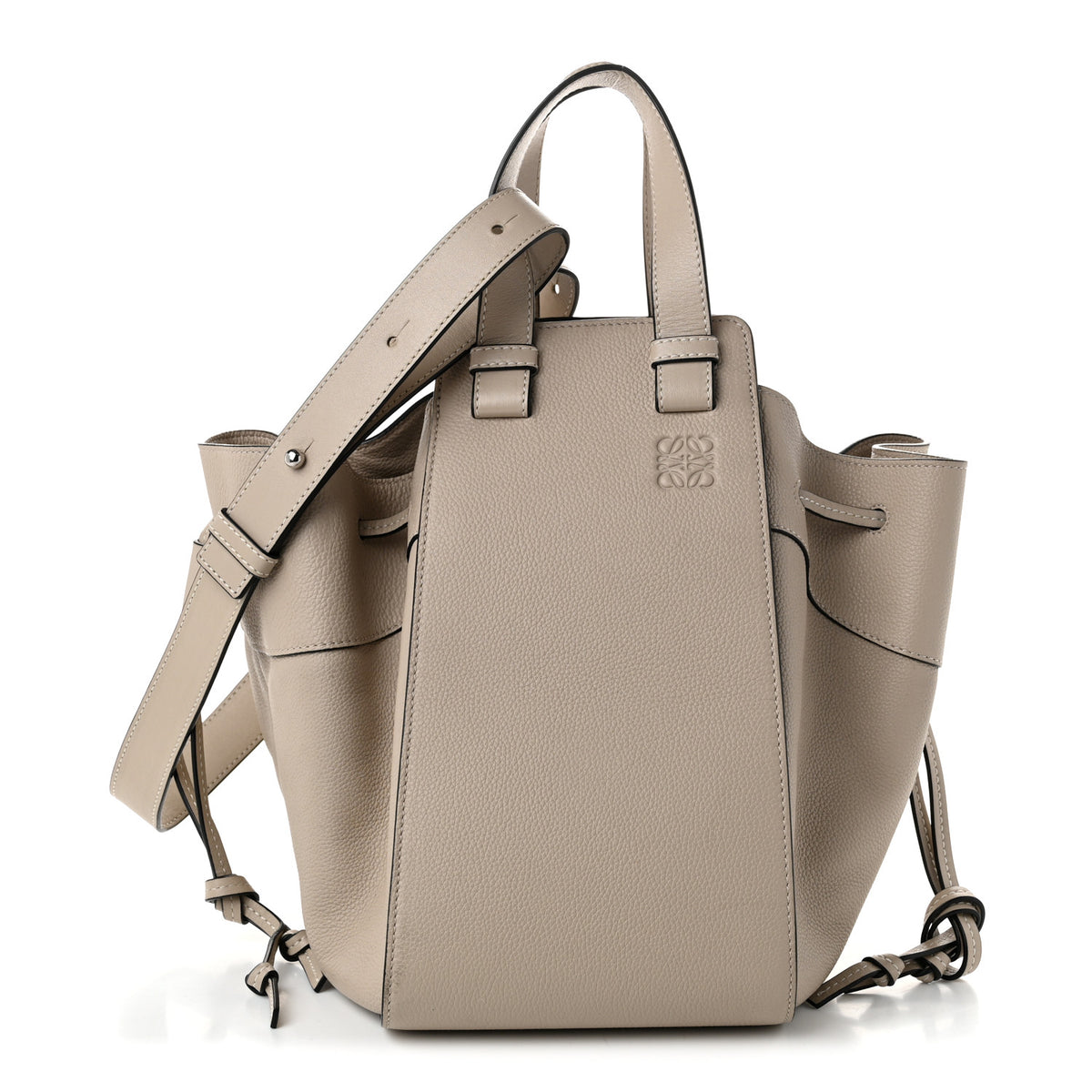 Calfskin Medium Hammock Shoulder Bag Light Oat
