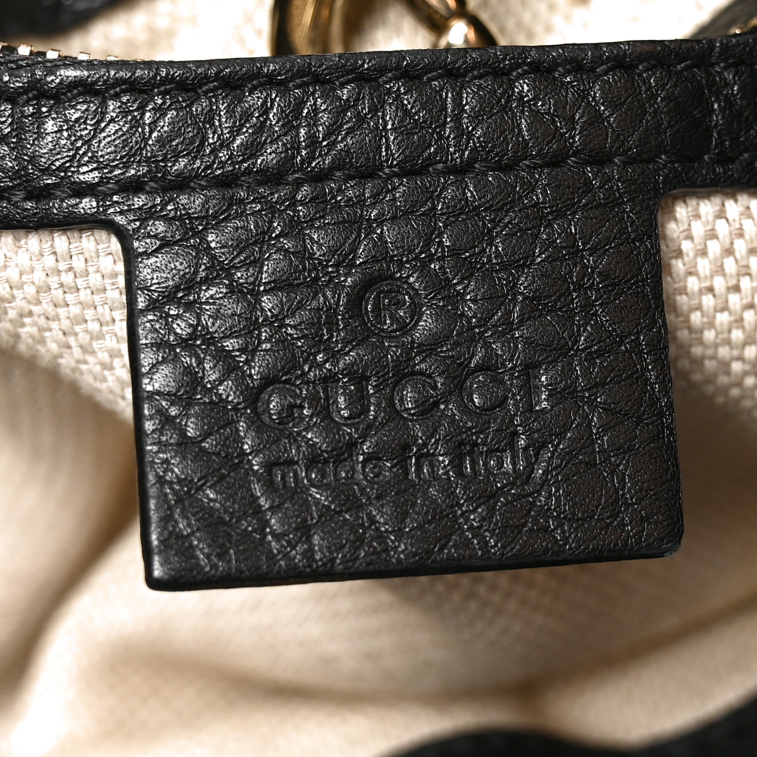 Gucci Pebbled Calfskin Medium Soho Chain Shoulder Bag Black 6 of 11