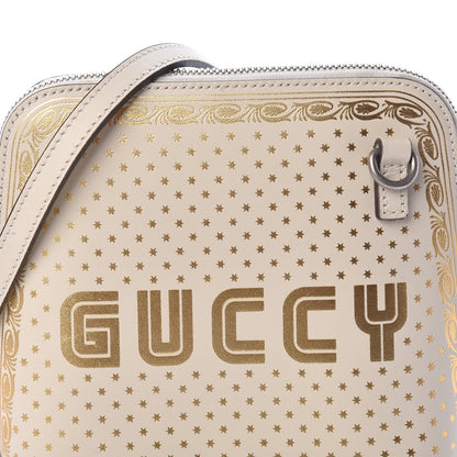 Gucci X SEGA Calfskin GUCCY Stars Mini Dome Shoulder Bag Mystic White Gold 7 of 9