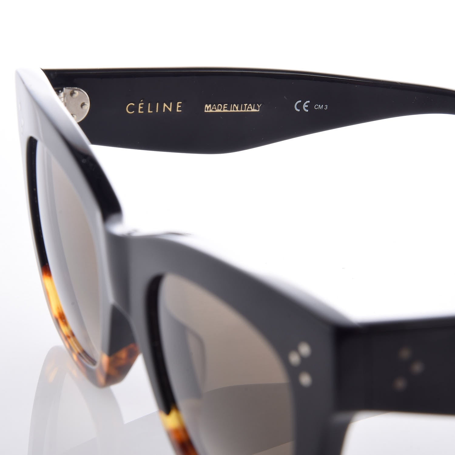 Celine Catherine Sunglasses CL 41098/F/S Black Havana 6 of 7