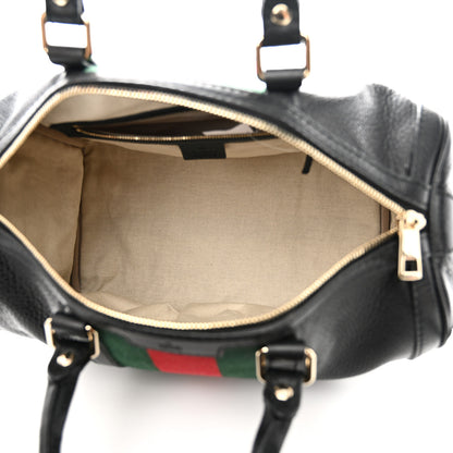 Gucci Calfskin Vintage Web Medium Boston Black 5 of 9