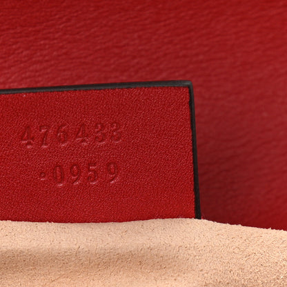 Gucci Calfskin Matelasse Super Mini GG Marmont Shoulder Bag Hibiscus Red 7 of 11