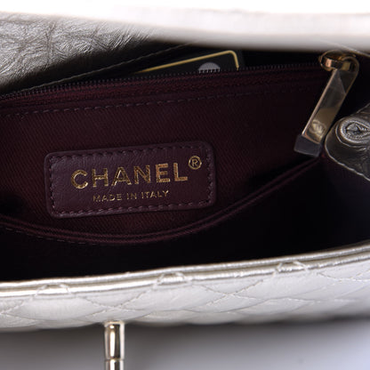 Chanel Metallic Aged Calfskin Quilted Mini Coco Handle Flap Silver 8 of 9