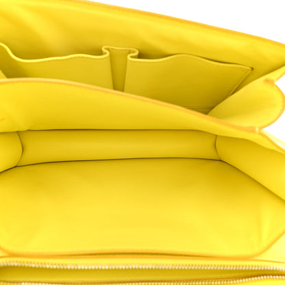 Celine Liege Calfskin Medium Classic Box Flap Bag Fluo Yellow 5 of 15