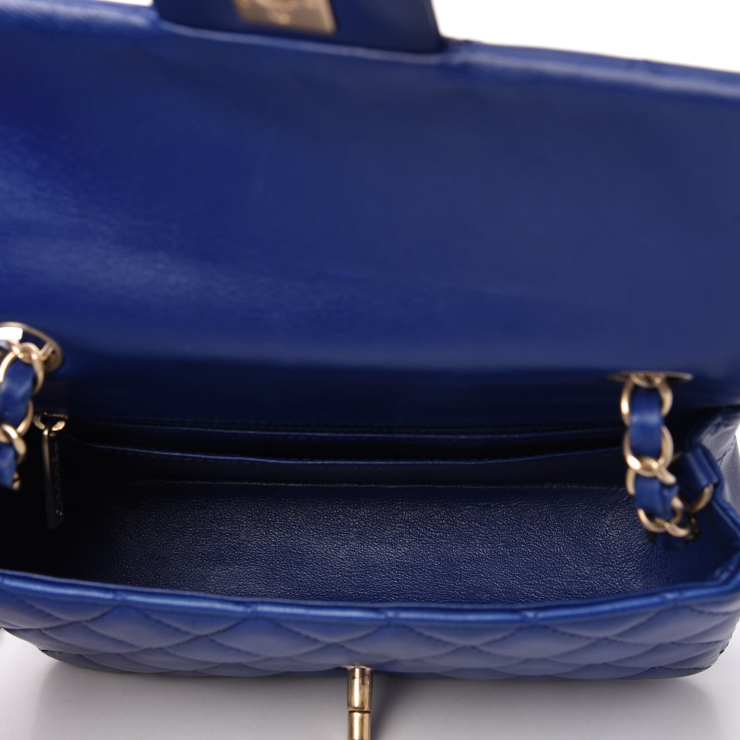 Lambskin Quilted Mini Rectangular Flap Royal Blue