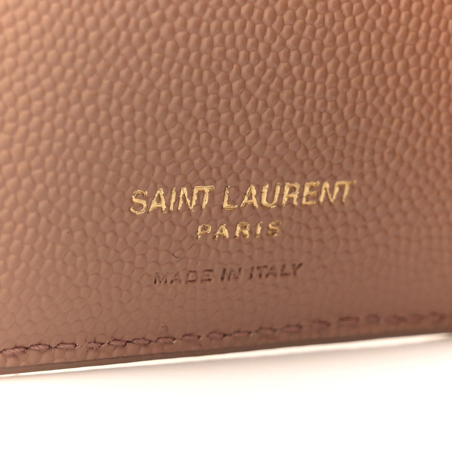 Grain De Poudre Matelasse Chevron Monogram Zipped Two-Part Wallet Dark Beige