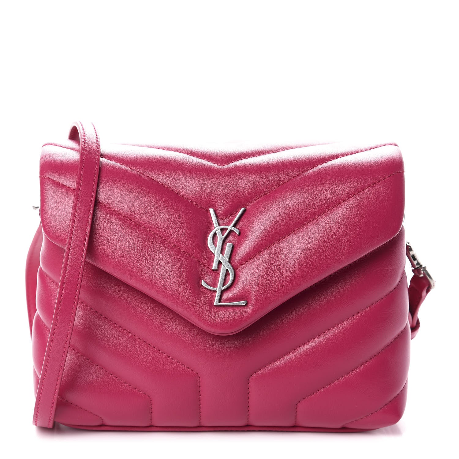 Saint Laurent Calfskin Y Quilted Monogram Toy Loulou Crossbody Bag Freesia 1 of 11