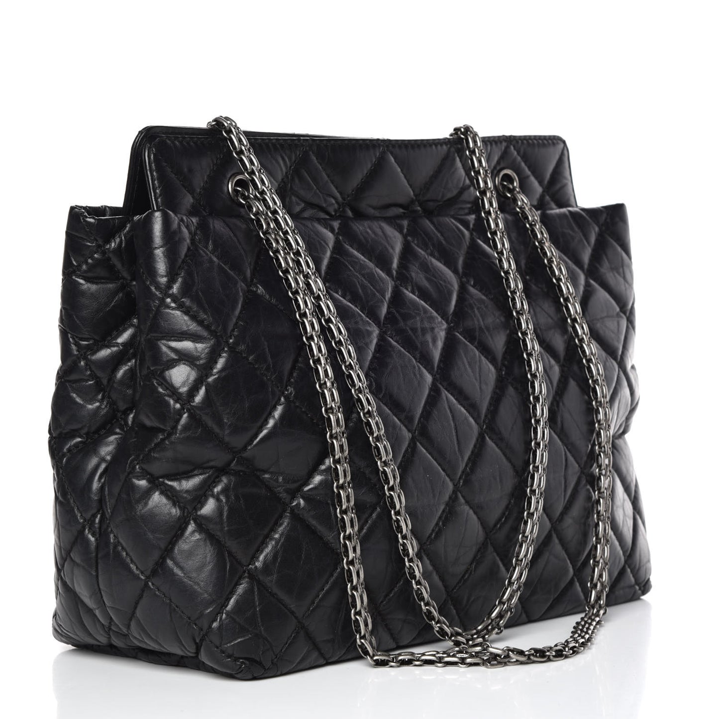 Aged Calfskin Reissue 2.55 Tote Black