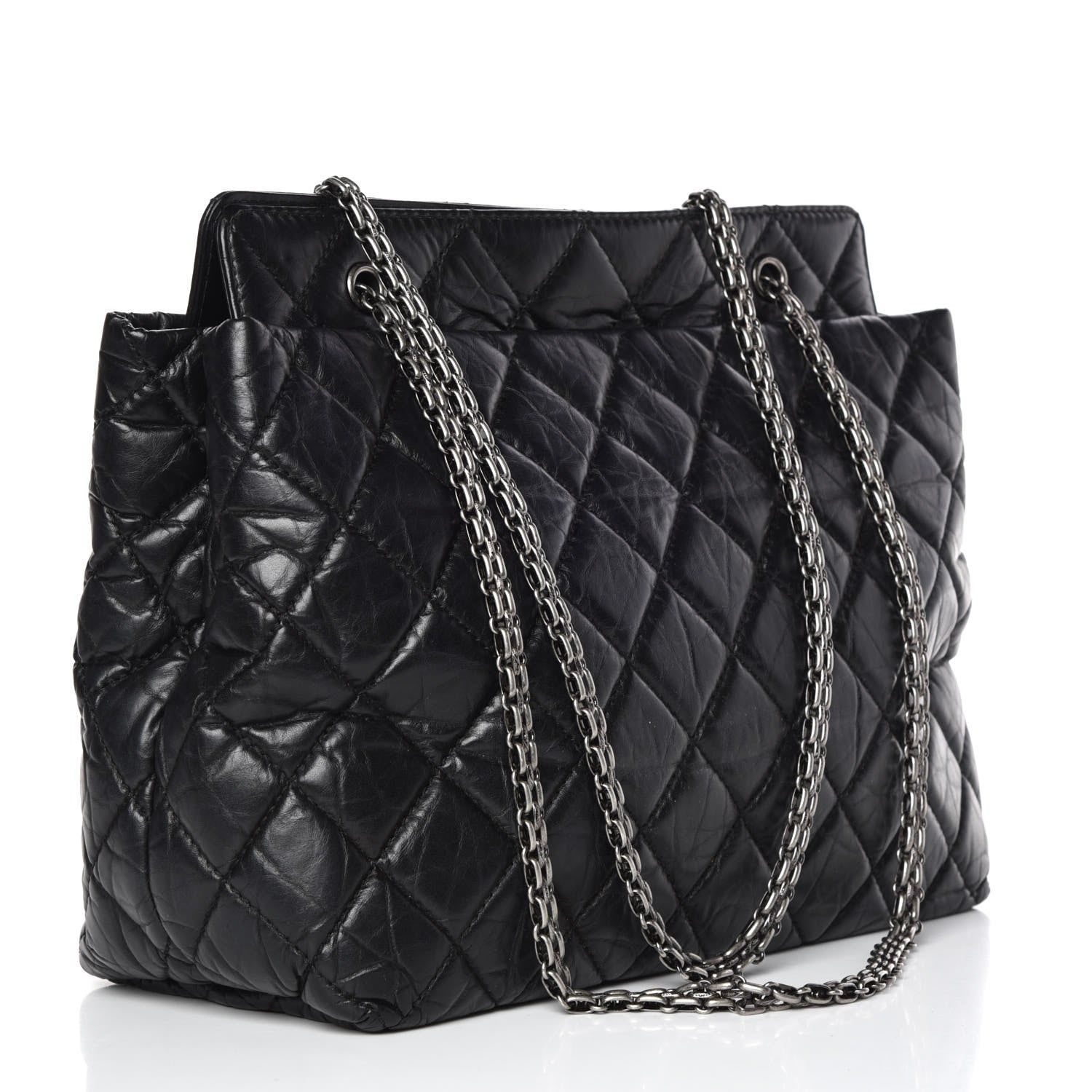 Chanel Aged Calfskin Reissue 2.55 Tote Black 3 of 11