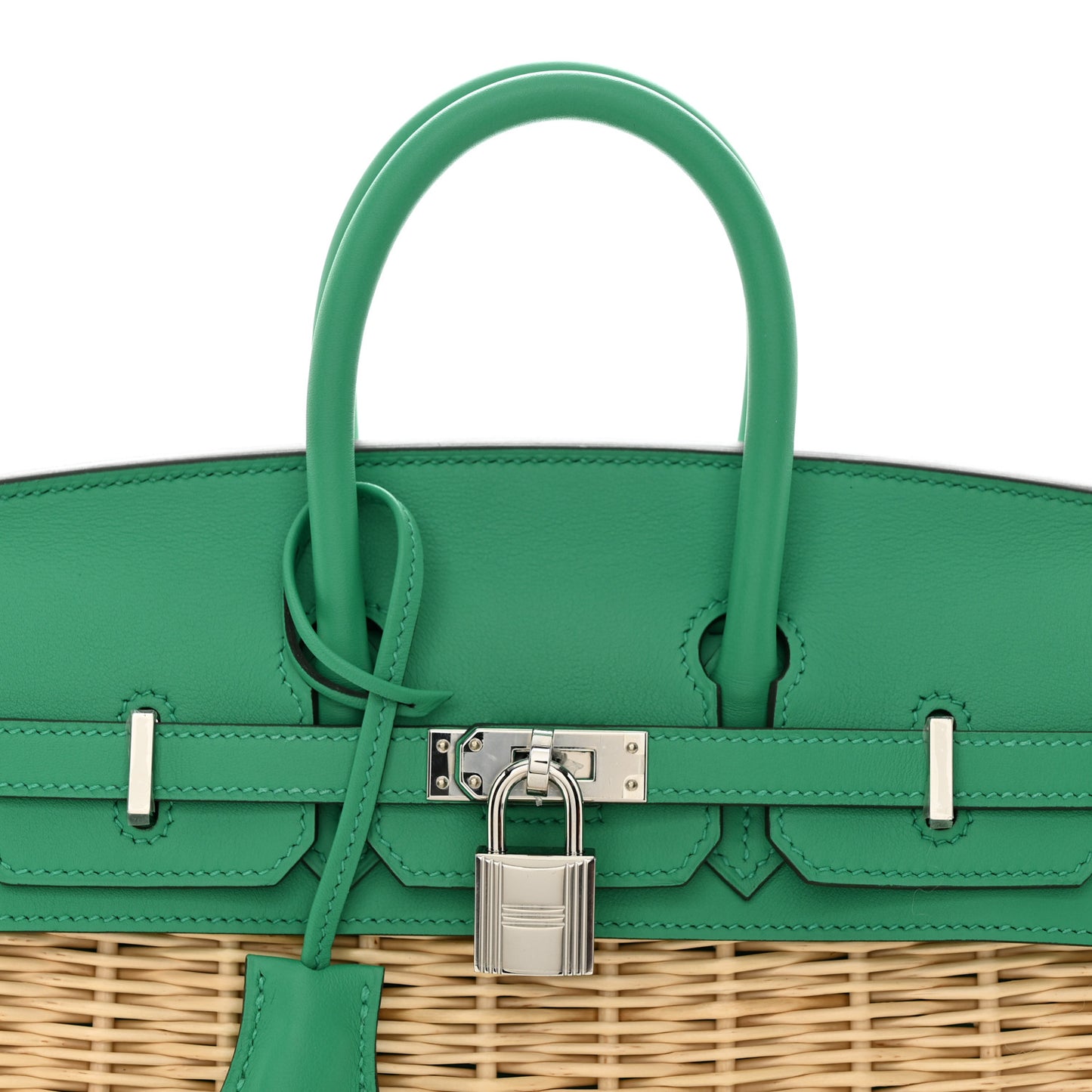 Wicker Swift Picnic Birkin 25 Naturel Menthe
