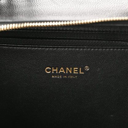 Chanel Caviar Quilted Large CC Filigree Vanity Case Black 4 of 6