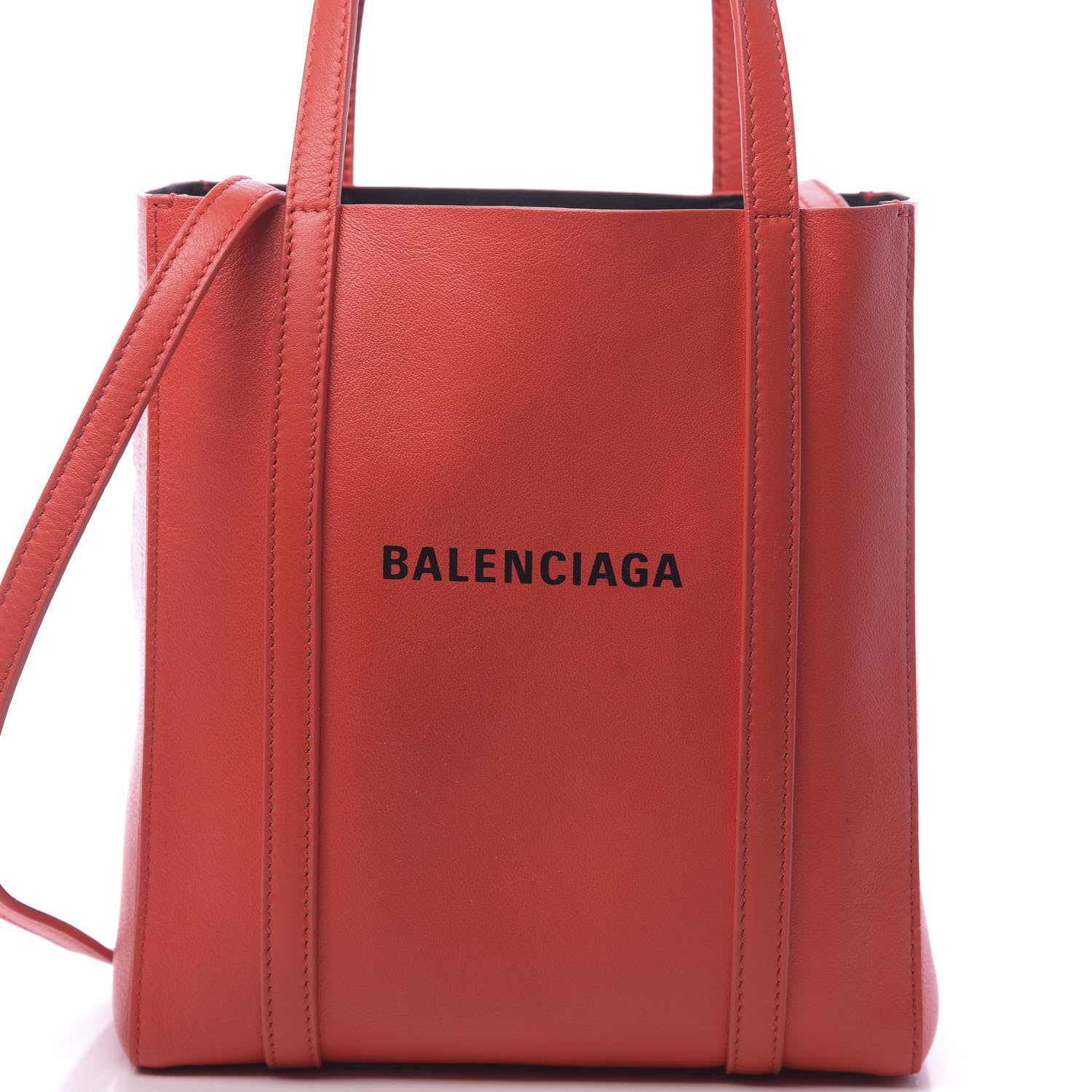 Balenciaga Smooth Calfskin Logo XXS Everyday Tote Vivid Red Black 12 of 12