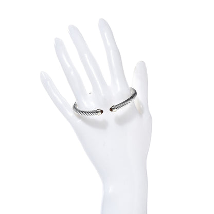 David Yurman Sterling Silver 14K Yellow Gold Citrine 5mm Cable Classics Petite Color Bracelet 2 of 5