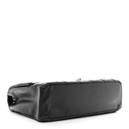 Chanel Calfskin Diamond Debossed Large Cosmos Flap Black 4 of 10