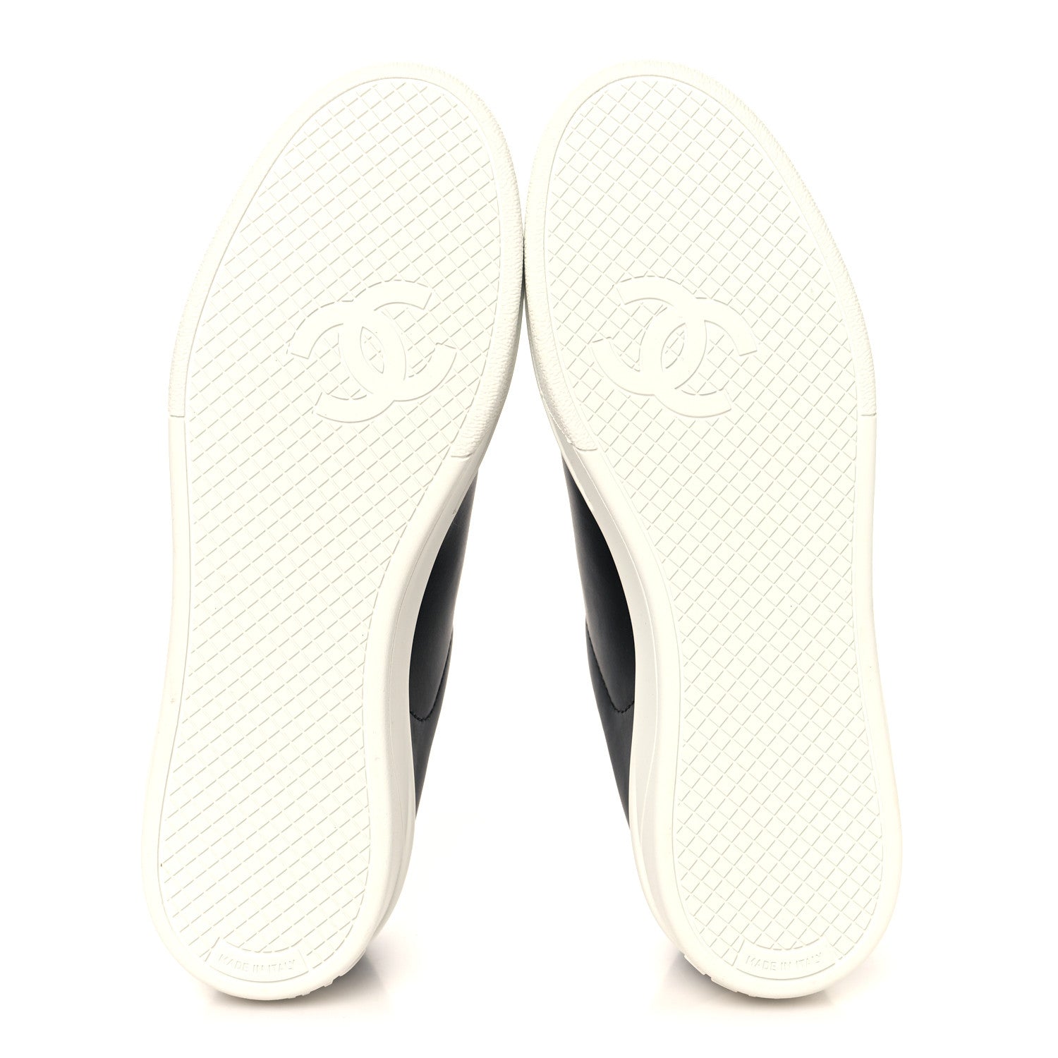 Chanel Calfskin CC Womens Sneakers 37 Black 6 of 8