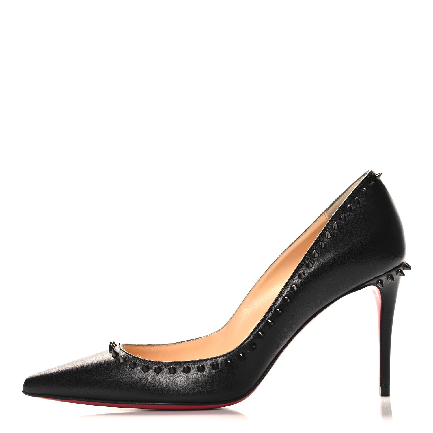 Christian Louboutin Kid Anjalina 85 Pumps 37.5 Black 1 of 8