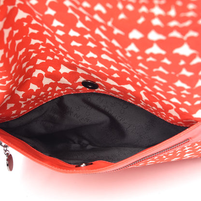 Stella McCartney Canvas Falabella Hearts Clutch Flame 6 of 8