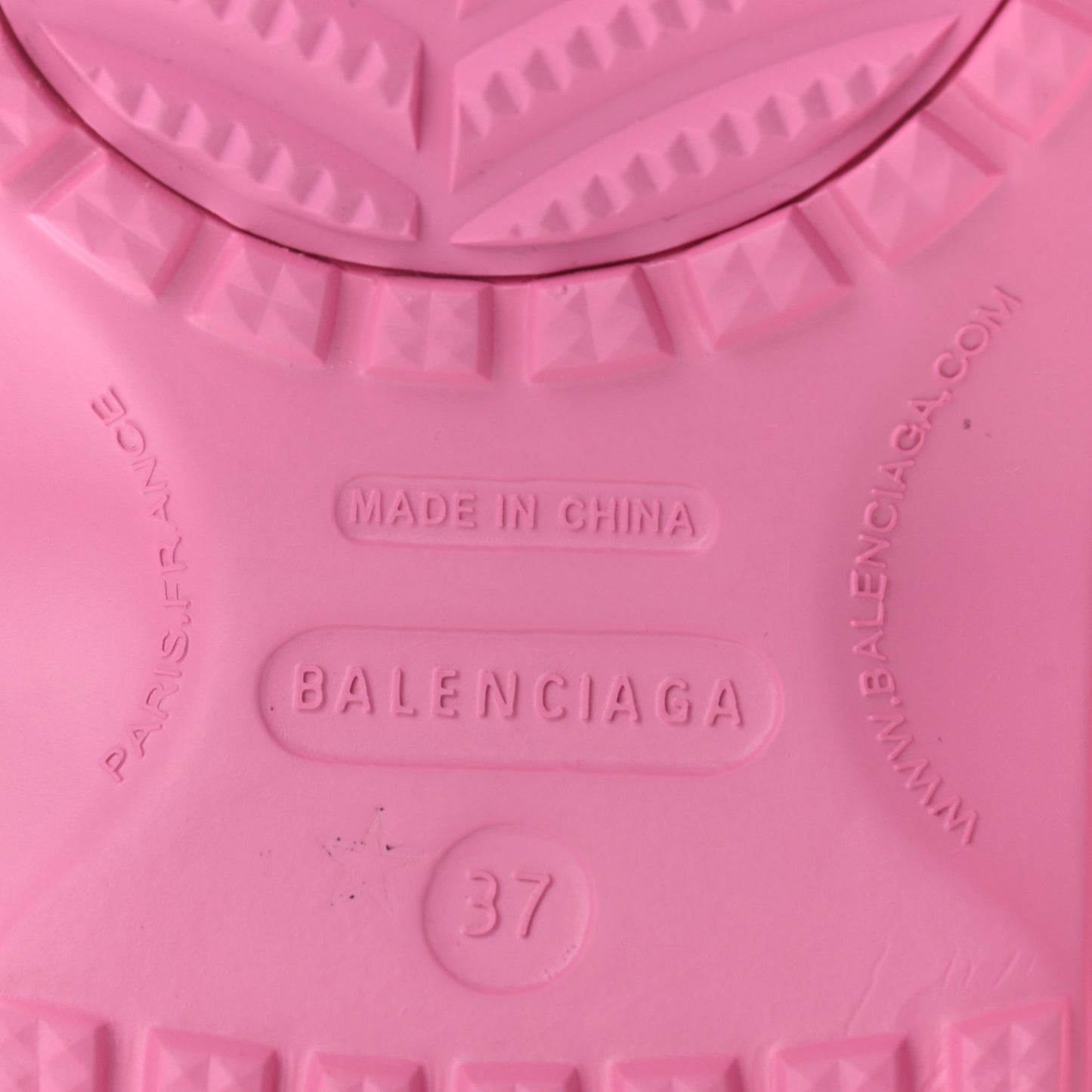 X CROCS Rubber Textured Womens Platform Sandals 37 Rose Bonbon
