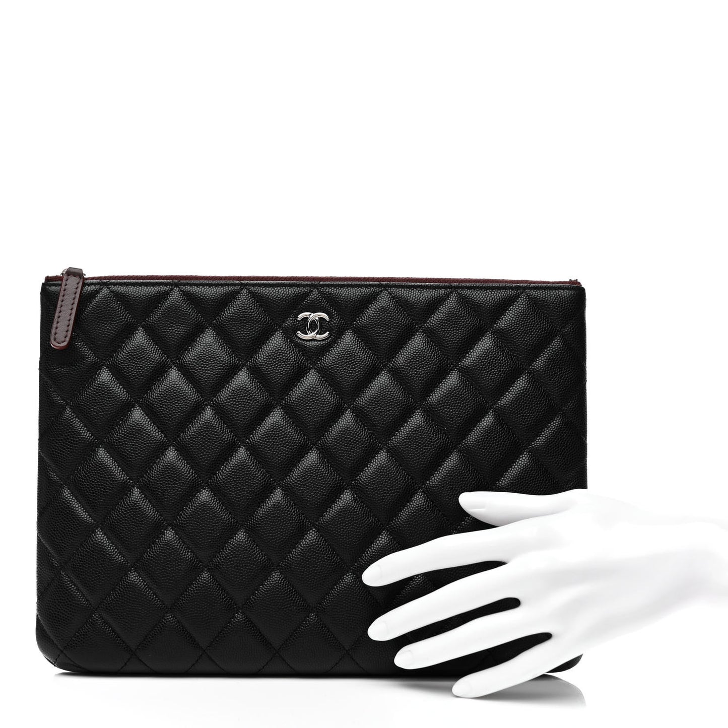 Caviar Quilted Medium Cosmetic Case Black