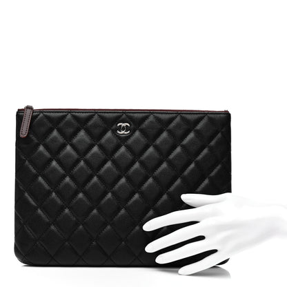 Chanel Caviar Quilted Medium Cosmetic Case Black 2 of 9