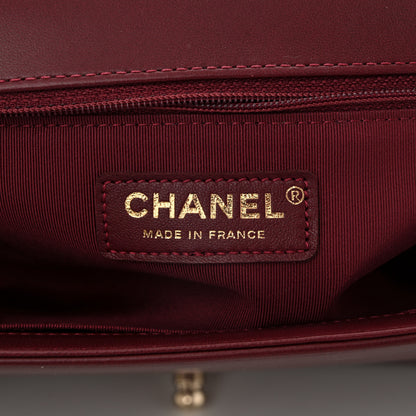 Chanel Lambskin Quilted New Medium Boy Flap Dark Red 6 of 13