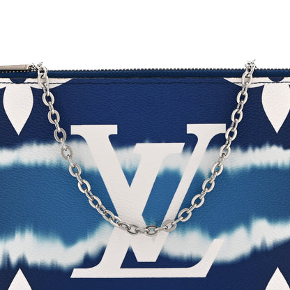 Louis Vuitton Monogram Giant Escale Double Zip Pochette Blue 8 of 10