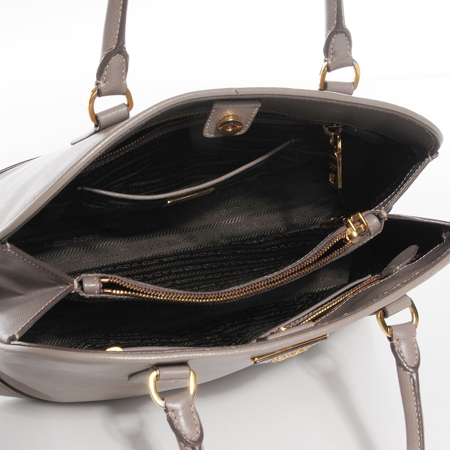 Prada Saffiano Lux Open Promenade Tote Argilla 5 of 10