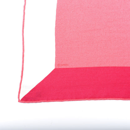 Hermes Cashmere Silk Encadre H Passant Giant Scarf 140 Rose Bonbon Fuchsia 4 of 4