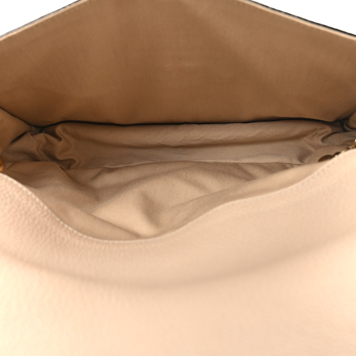 Grained Calfskin Medium Sally Flap Bag Cream