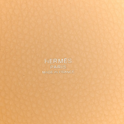Hermes Taurillon Clemence Casaque Picotin Lock 18 PM Lime Nata 6 of 13