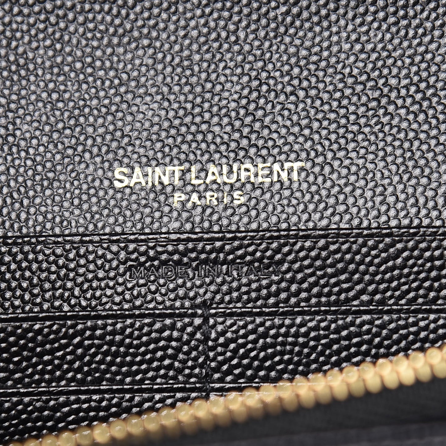 Grain De Poudre Matelasse Chevron Monogram Chain Wallet Black