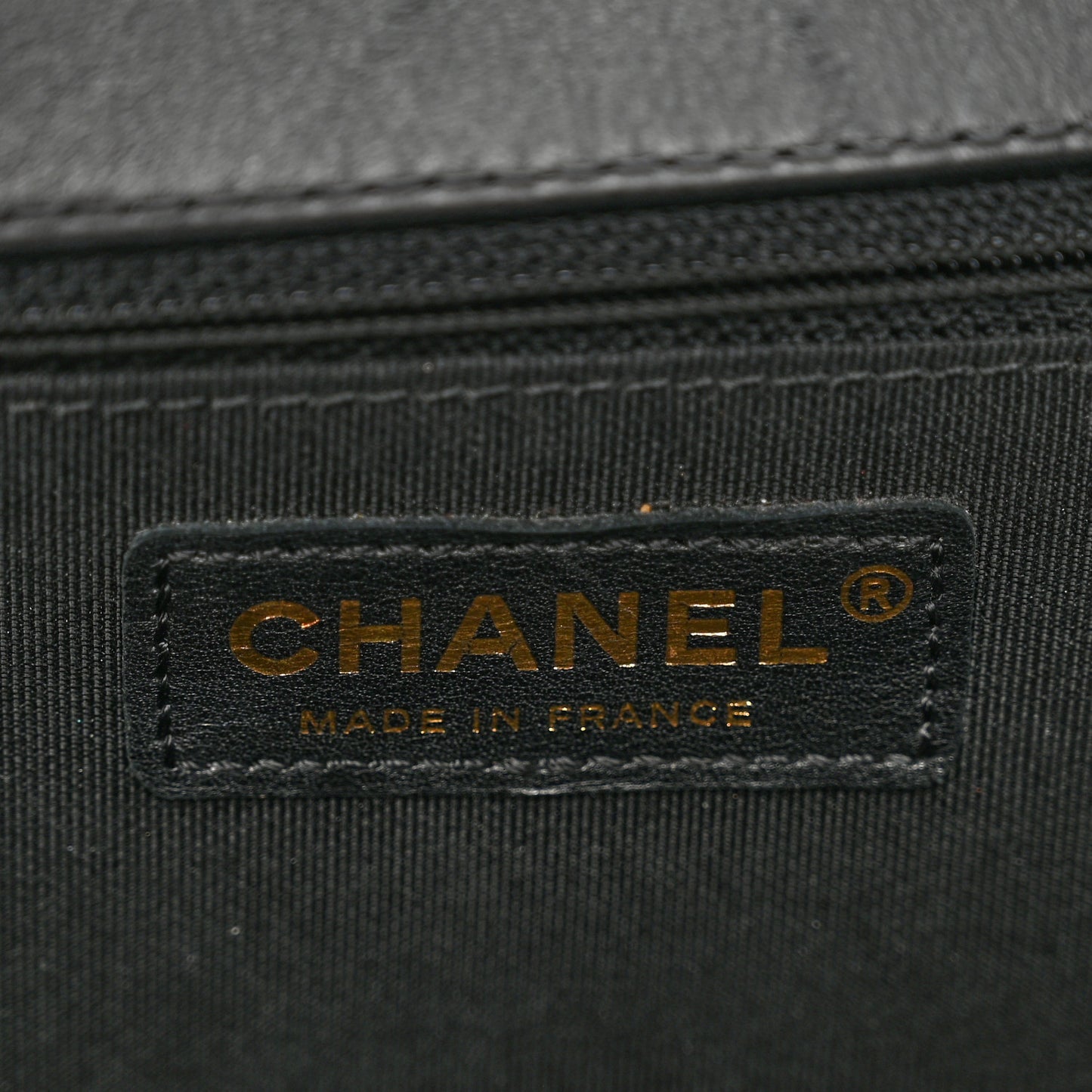 Calfskin Quilted Large Boy Flap Black