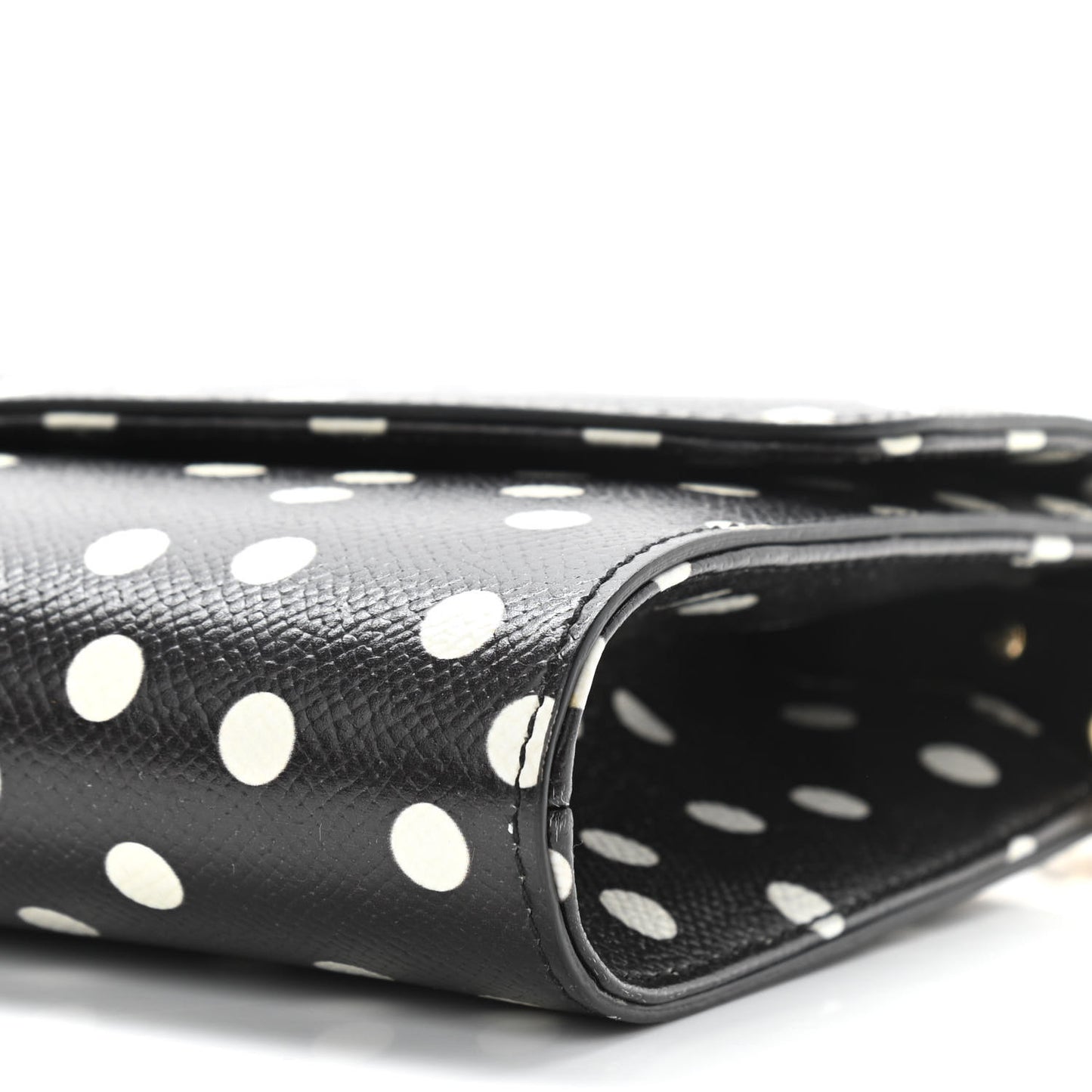 Dauphine Polka Dot Print Shoulder Bag Black