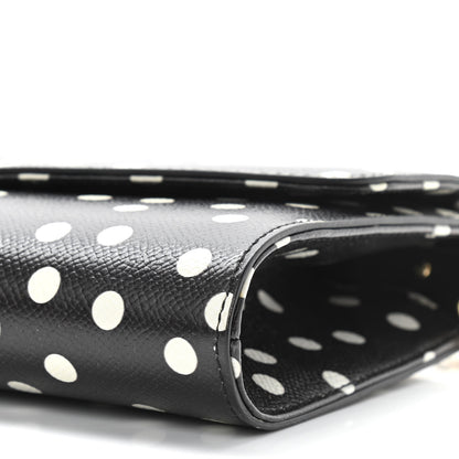 Dolce & Gabbana Dauphine Polka Dot Print Shoulder Bag Black 6 of 9