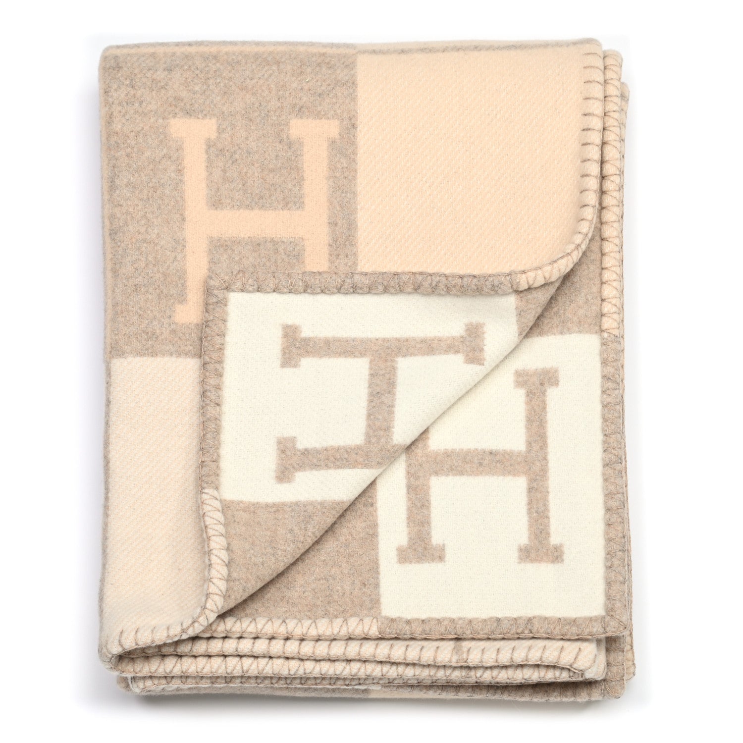 Hermes Wool Cashmere Avalon III Blanket Coco Camomille 2 of 3