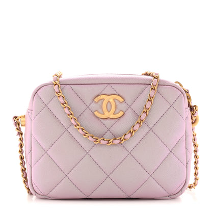 Chanel Iridescent Caviar Quilted Mini My Perfect Camera Case Pink 1 of 11