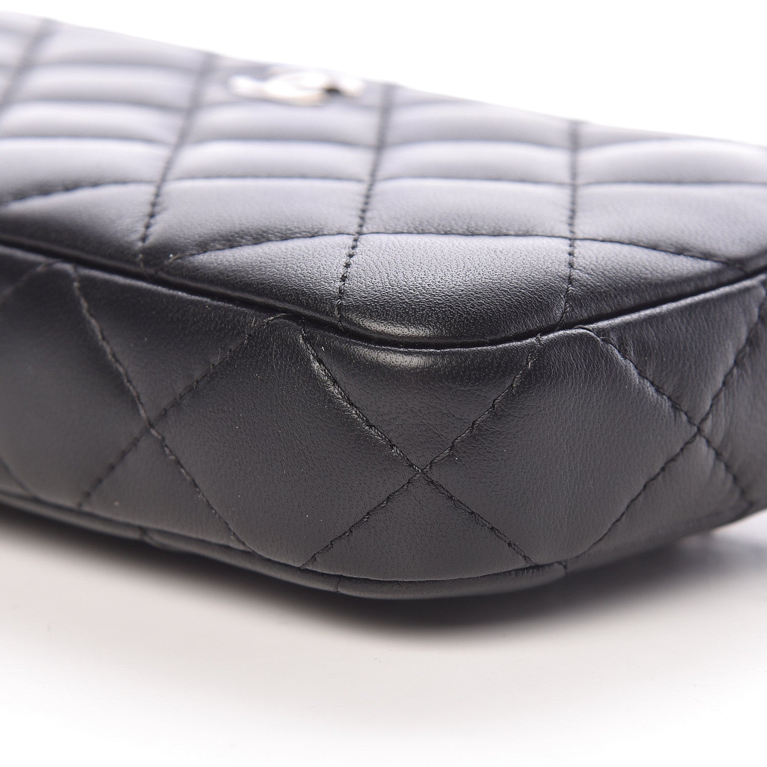 Chanel Lambskin Quilted Small Clutch With Chain Black 13 of 14
