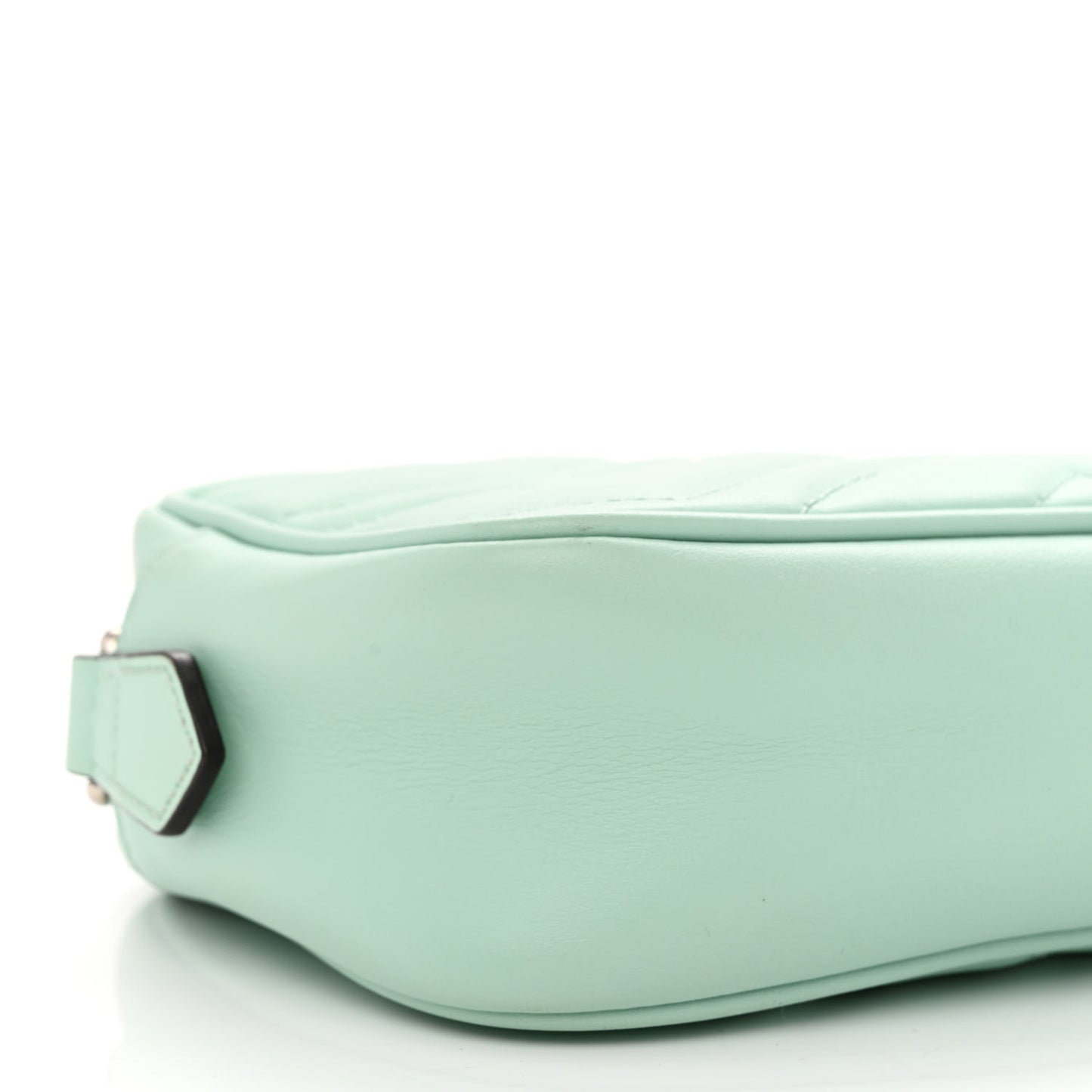 Calfskin Matelasse Mini GG Marmont Chain Shoulder Bag Water Green