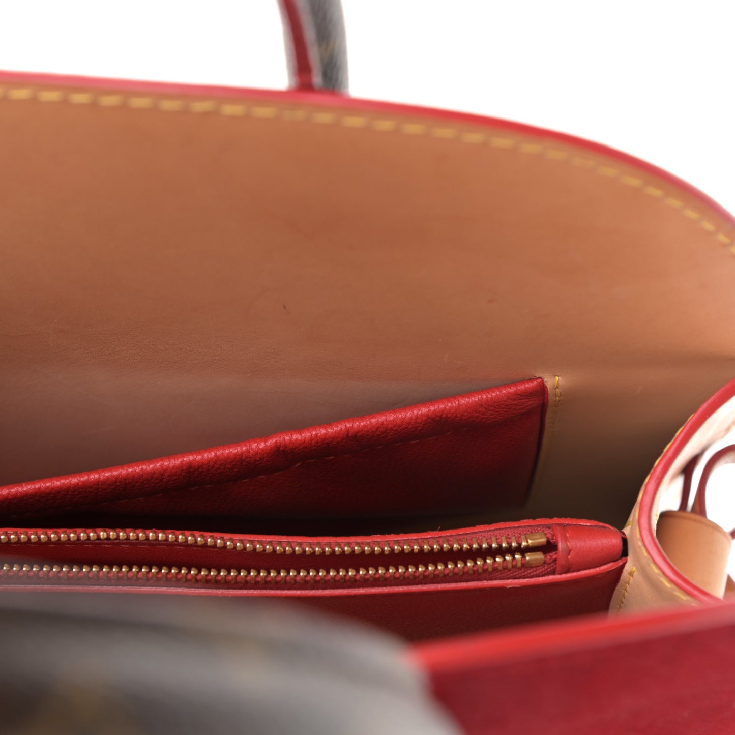 Monogram Calf Hair Spikes Iconoclasts Christian Louboutin Tote Red