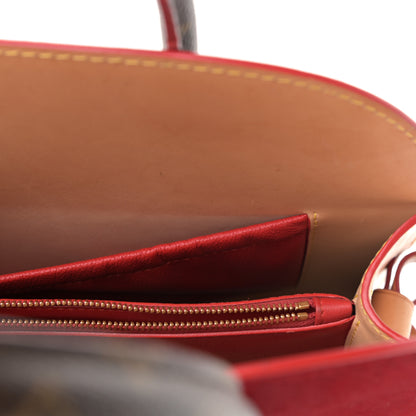 Louis Vuitton Monogram Calf Hair Spikes Iconoclasts Christian Louboutin Tote Red 13 of 22