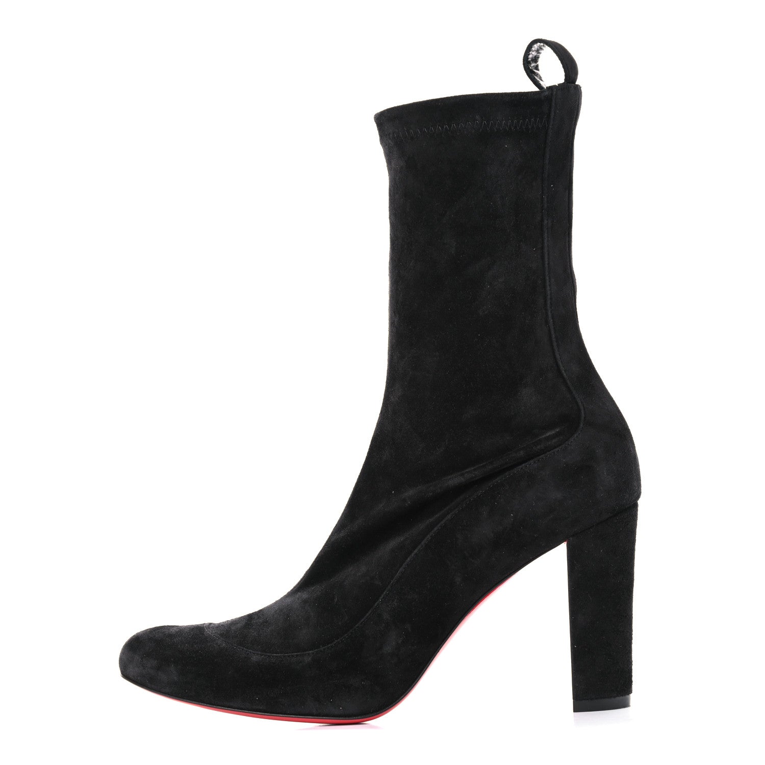 Christian Louboutin Veau Velours Stretch Gena 85 Bootie 37 Black 1 of 11
