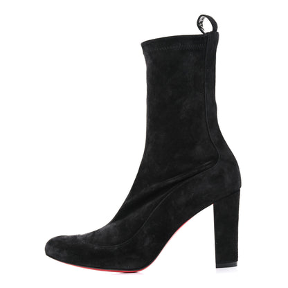 Christian Louboutin Veau Velours Stretch Gena 85 Bootie 37 Black 1 of 11