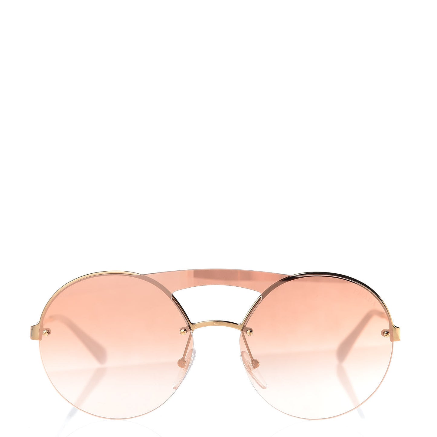 Round Gradient Sunglasses SPR 65T Gold