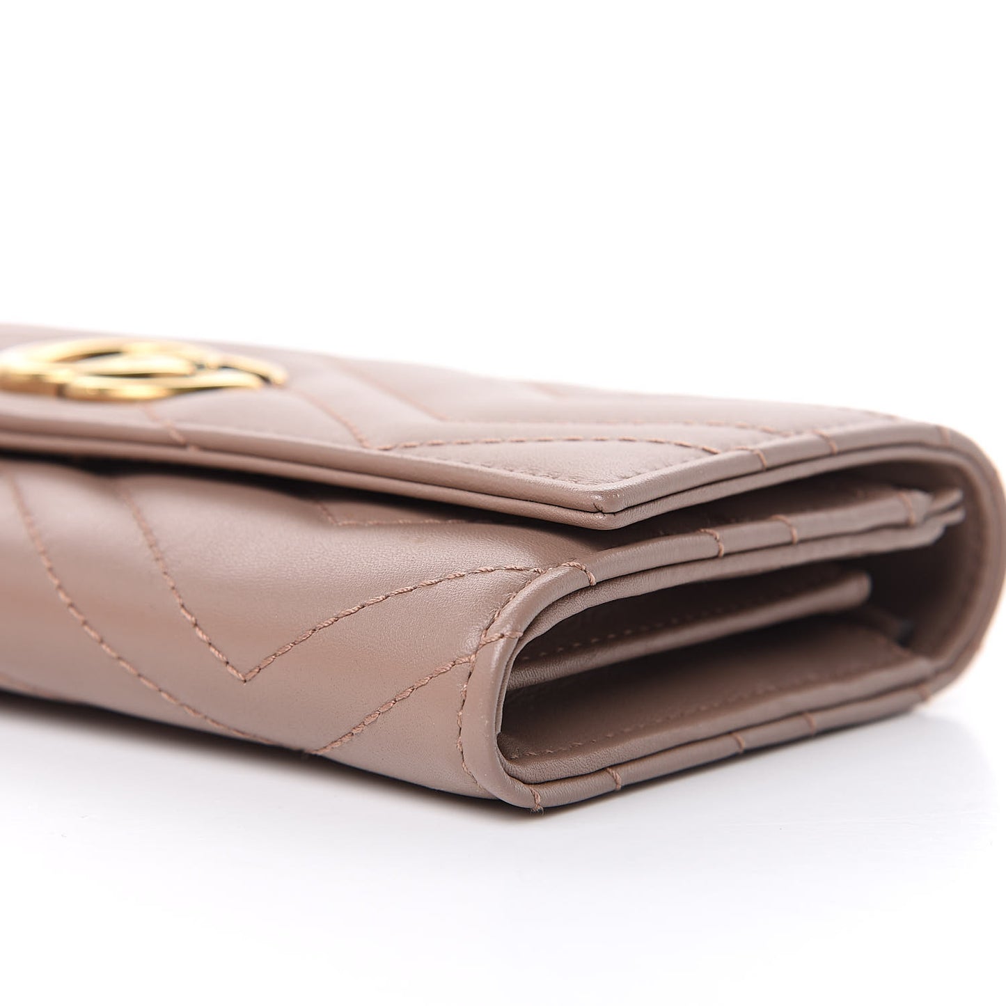 Calfskin Matelasse GG Marmont Continental Wallet Porcelain Rose