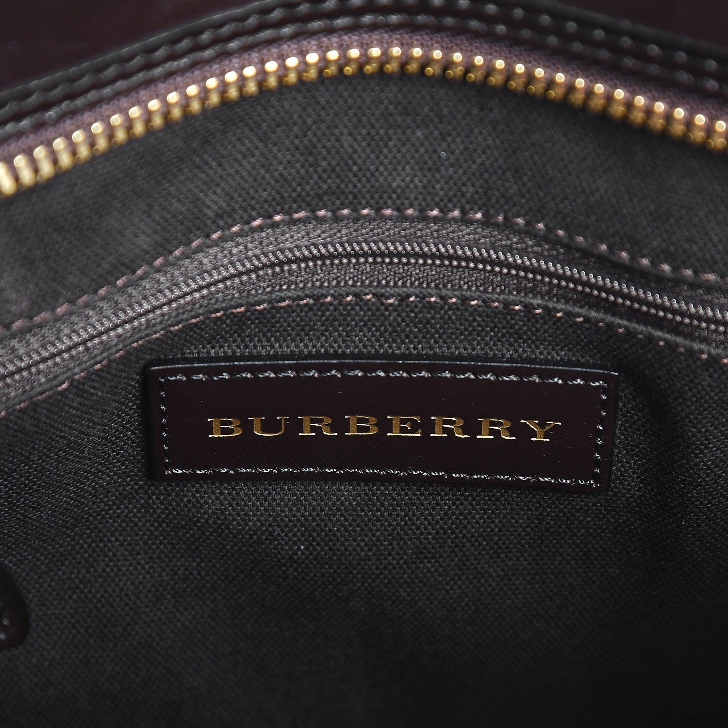 Burberry Haymarket Check Minford Portrait Tote Chocolate 6 of 8