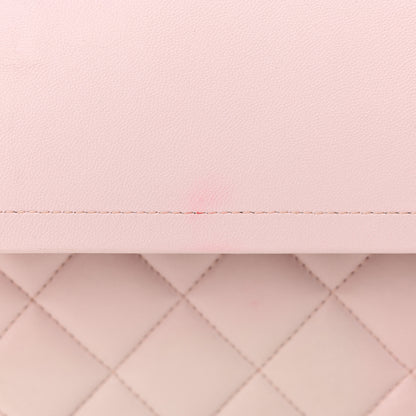 Chanel Lambskin Quilted Jumbo Double Flap Light Pink 11 of 18