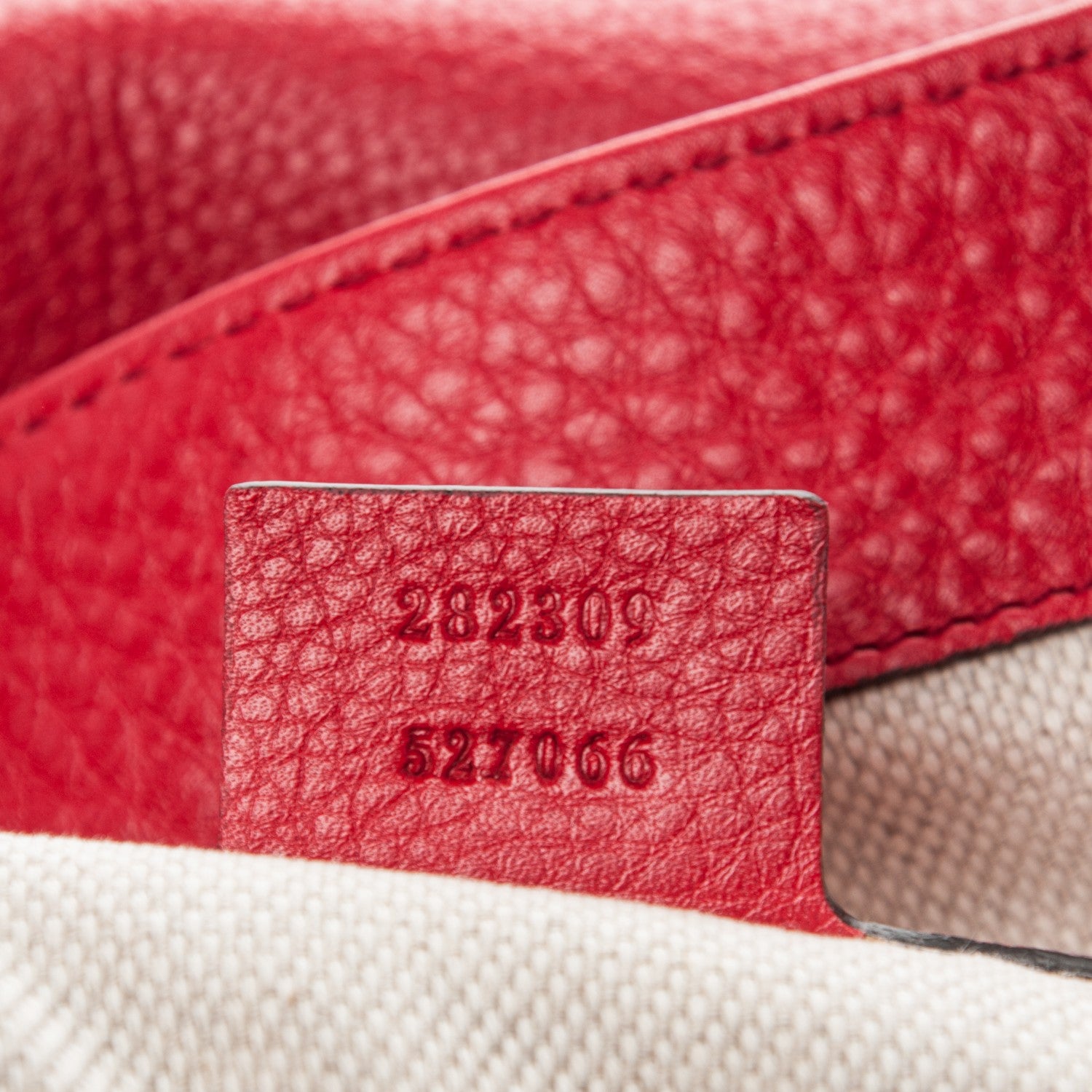 Gucci Pebbled Calfskin Medium Soho Shoulder Bag Tabasco Red 7 of 7