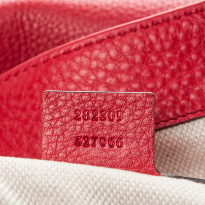 Gucci Pebbled Calfskin Medium Soho Shoulder Bag Tabasco Red 7 of 7