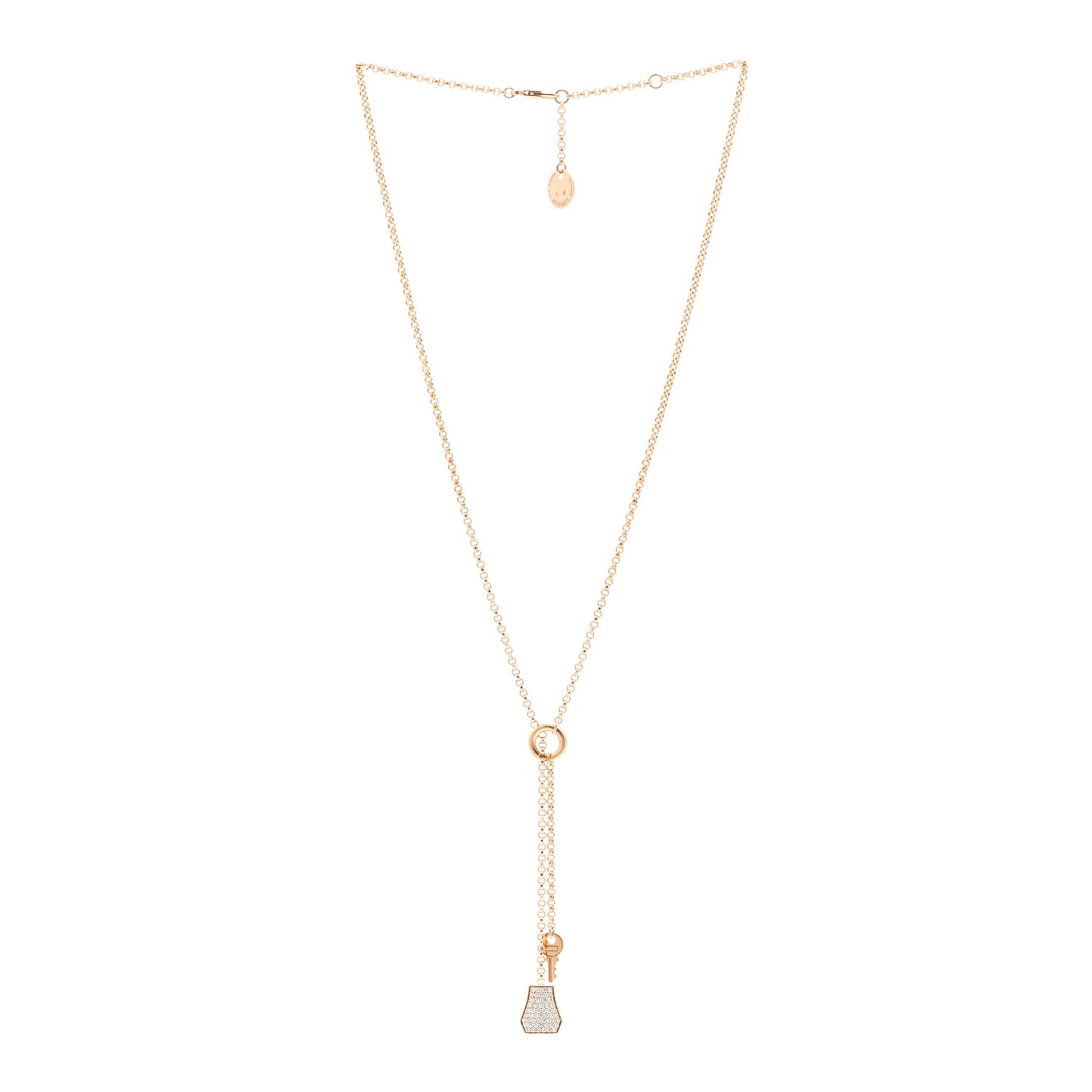 18K Rose Gold Diamond PM Kelly Clochette Necklace