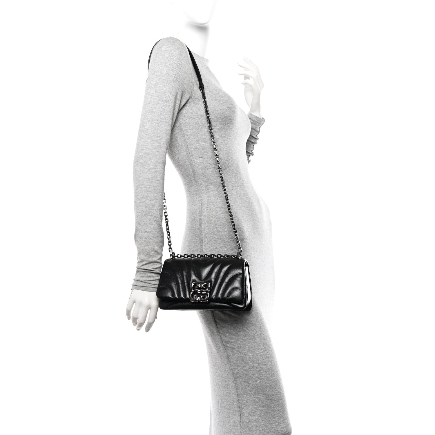 Givenchy Calfskin Quilted Small 4G Shoulder Bag Black 2 of 10